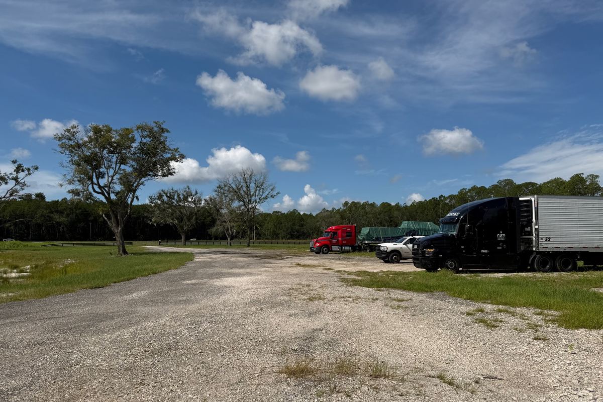 Open parking for boats and RVs